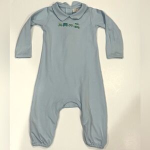 The Beaufort Bonnet Company 6–12M Pima Cotton One-Piece Outfit – Blue – Like New